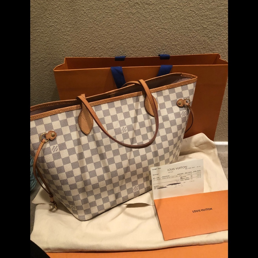‼️Sold on Eby Louis Vuitton Neverfull MM Azur Tote